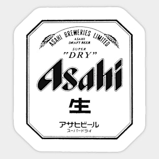 Asahi Beer White Sticker